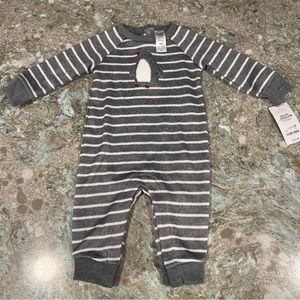 Carters Just One You Penguin 1 Piece Jumpsuit 6M NWT